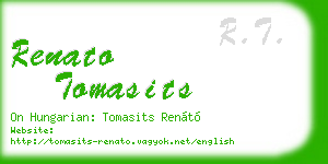 renato tomasits business card