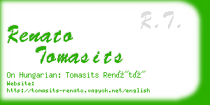 renato tomasits business card